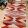 Orange Red Aztec Power Loom Area Rug
