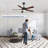 Rolanda 52" 5-inch Downrod Mount Ceiling Fan with Light Kit and Remote Control-1927761624