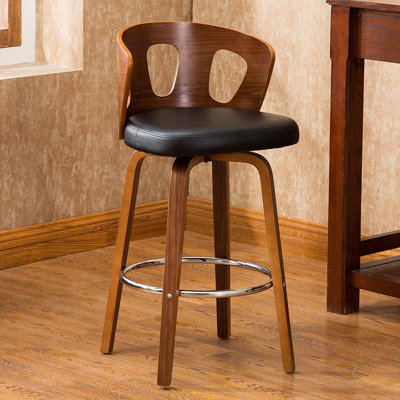 Tabouret de bar pivotant à 360 degrés de style Mid-Century 1 pièce Mid-Century