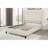Rolled Channel Tufted Headboard Upholstered Bed