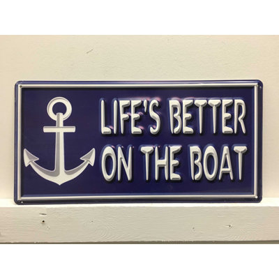 Décoration murale en métal Life on the Boat