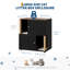 Enceinte de litière double pour 2 chats avec poteau à griffer - Conception à double couche peu encombrante, poteaux à griffer intégrés pour jouer, mobilier multifonctionnel élégant-1317609438