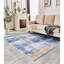 Tapis bleu super doux à motif abstrait lavable à la machine
