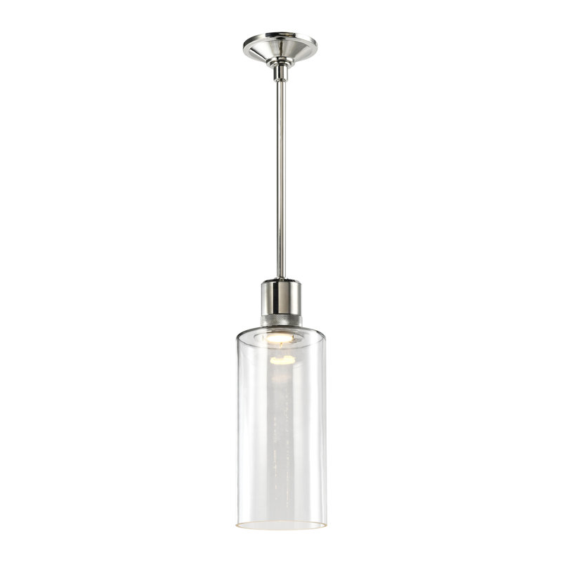 Zigrina Pendant, 65.88" H x 5.88" W x 5.88" D, Polished Nickel
