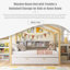 Lit en bois avec lit gigogne et rangement pour enfants ou chambre d'amis