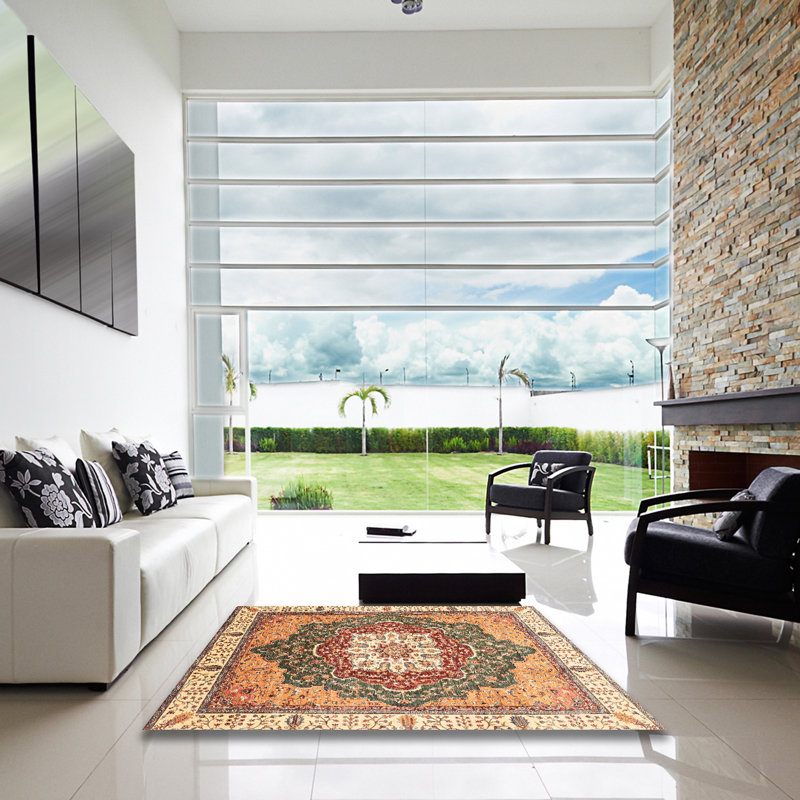 Abstract Indoor Rug, Square 7'