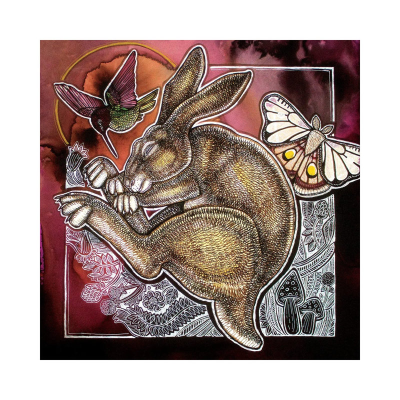 The Dreaming Hare by Lynnette Shelley - Wrapped Canvas Print, 30.48 cm H x 30.48 cm W