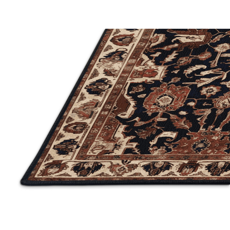 Tapis brun lavable à la machine, Rectangulaire 2 pi x 3 pi