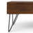 Hunter 32"W Walnut Veneer and Metal Industrial Square Lift Top Coffee Table with Dual Lift Tops and Hidden Storage-1607252087