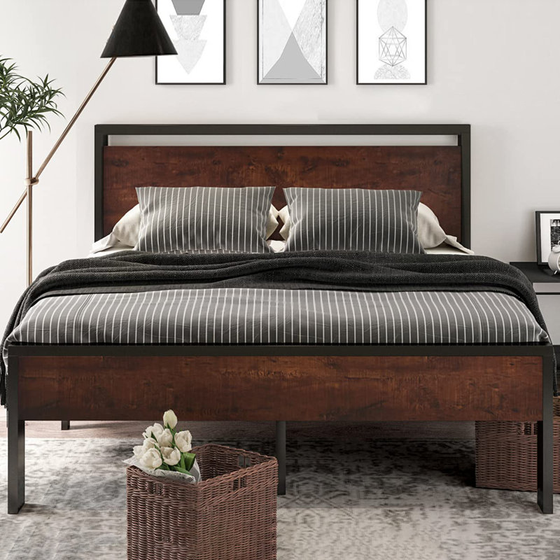 14 Inch Metal Platform Bed Frame, King