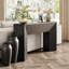 Console 63 po Modern Farmhouse, bois noir pour le salon - noir