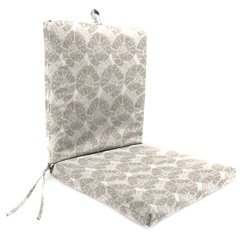 Coussin de chaise d'extérieur 21 "x 44" avec attaches et boucle, Rhum Conchel