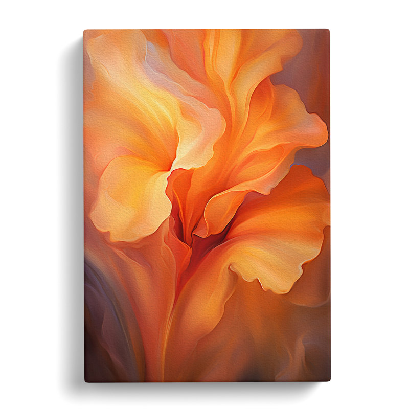Orchid Flower Abstract - Wrapped Canvas, 50cm H x 35cm W x 3cm D