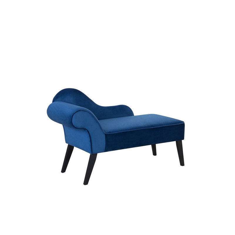 Ava Upholstered Chaise Lounge, Left Hand, Cobalt