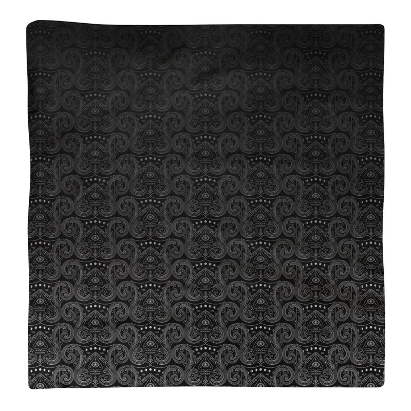 Serviette de coton à motif troisième œil, Alternance de blanc, H 0,1 po x l 10 po x P 10 po, Sergé de coton