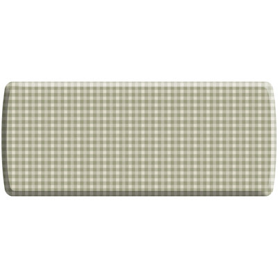 Anti-Fatigue Kitchen Comfort Mat, Cottage Check Pattern In Green