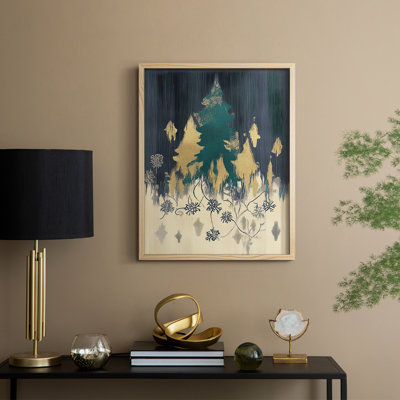 «Christmas Holiday Art DCCXLIV», reproduction d'art encadrée - bois massif