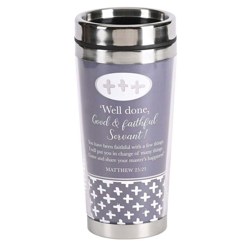 Dicksons Inc 16 fl. oz. Double Wall Insulated Stainless Steel Travel Mug with