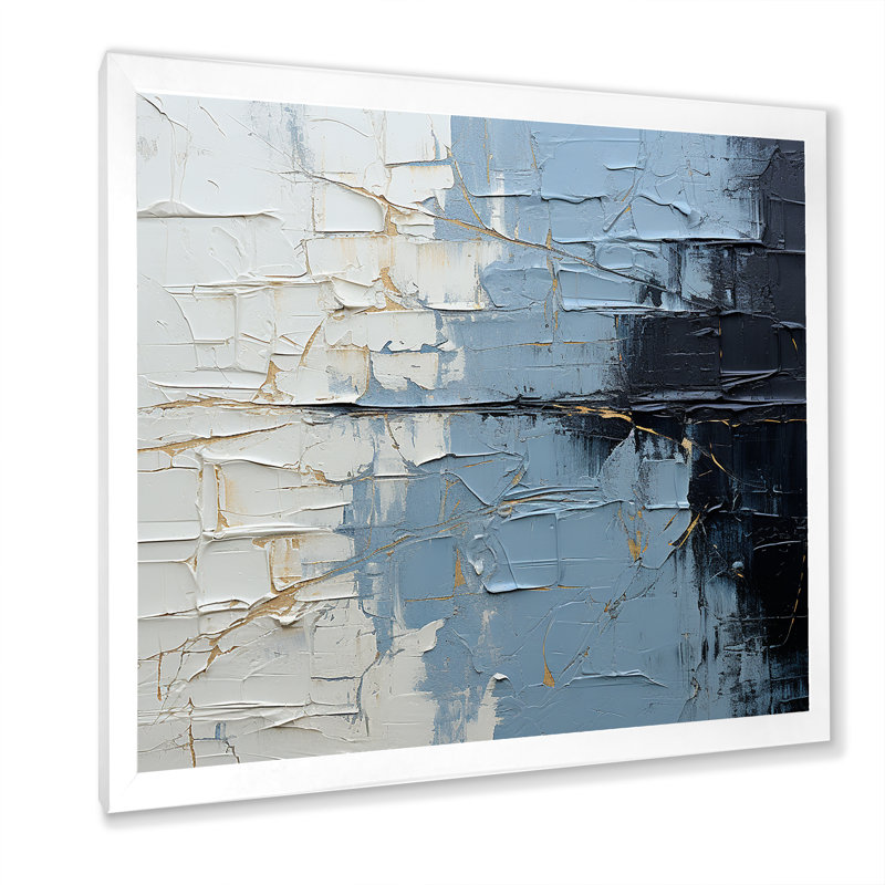 Winter - Winter Landscape Large, art mural, Cadre simple blanc, H 24 po x l 24 po x P 1 po