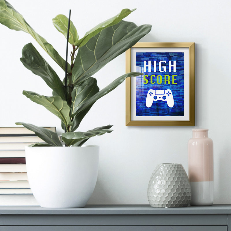 «It's Game On I», impression encadrée, 28.5" H x 20.5" W, Gold