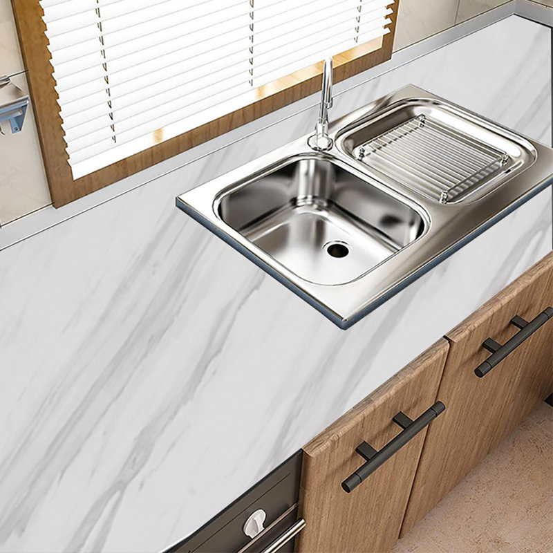 Marble Waterproof Oilproof Self Adhesive Wall Paper for Countertop