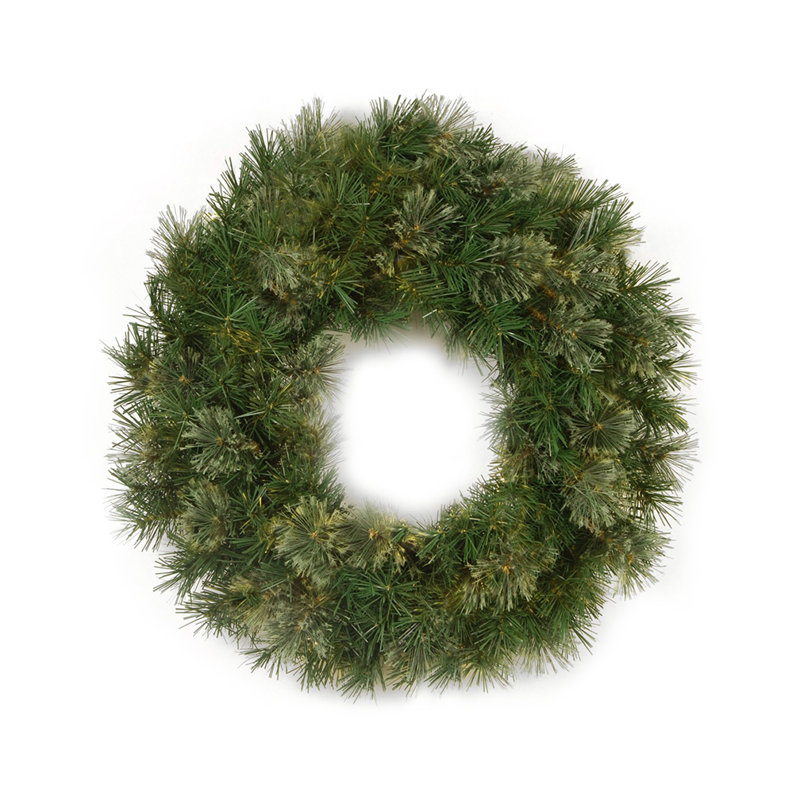Couronne de Noël artificielle en pin mélangé et cachemire - non éclairée, 48 po