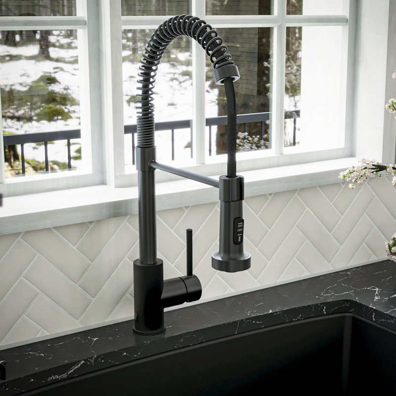 Karran Loxton Pull Down Touchless Kitchen Faucet, Matte Black