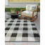 Tapis intérieur / extérieur noir et blanc Borrego-4979426