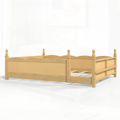 Lit sur pied pour enfants avec garde-corps et tablette pour enfants Montessori, conception enfantine pour un sommeil sécuritaire et éducatif