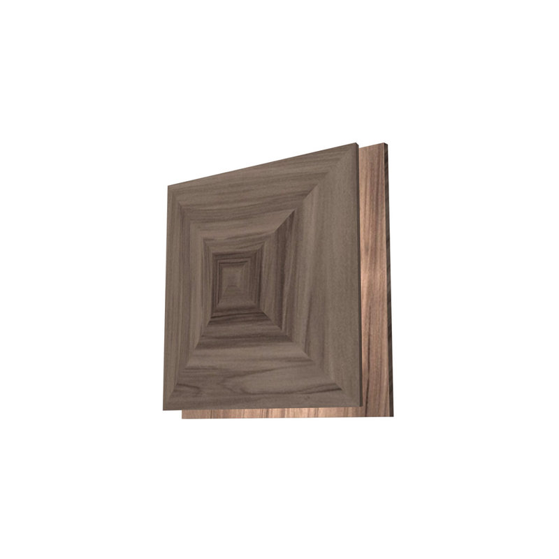 Facetada Manufactured Wood LED Flush Mounted Sconce, American Walnut