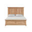 Lit double style Style avec tête de lit en chêne naturel et bois massif