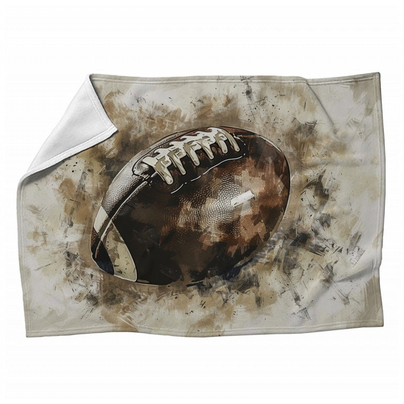 Jeté en molleton Football - Couvertures douces et chaudes - Jeté pour canapé, lit et chaises, L 60 po x L 80 po
