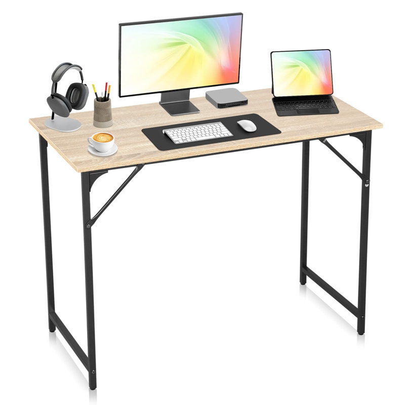 Computer Desk, 32 Inch Home Office Writing Desk With Metal Frame, For Home Office, Vintage, Nature