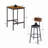 Bar Table Set with 2 PU Soft Seat Stools, Space-Saving Design-1032643729