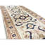 Chemin de table beige et bleu marine noué à la main de haute qualité
