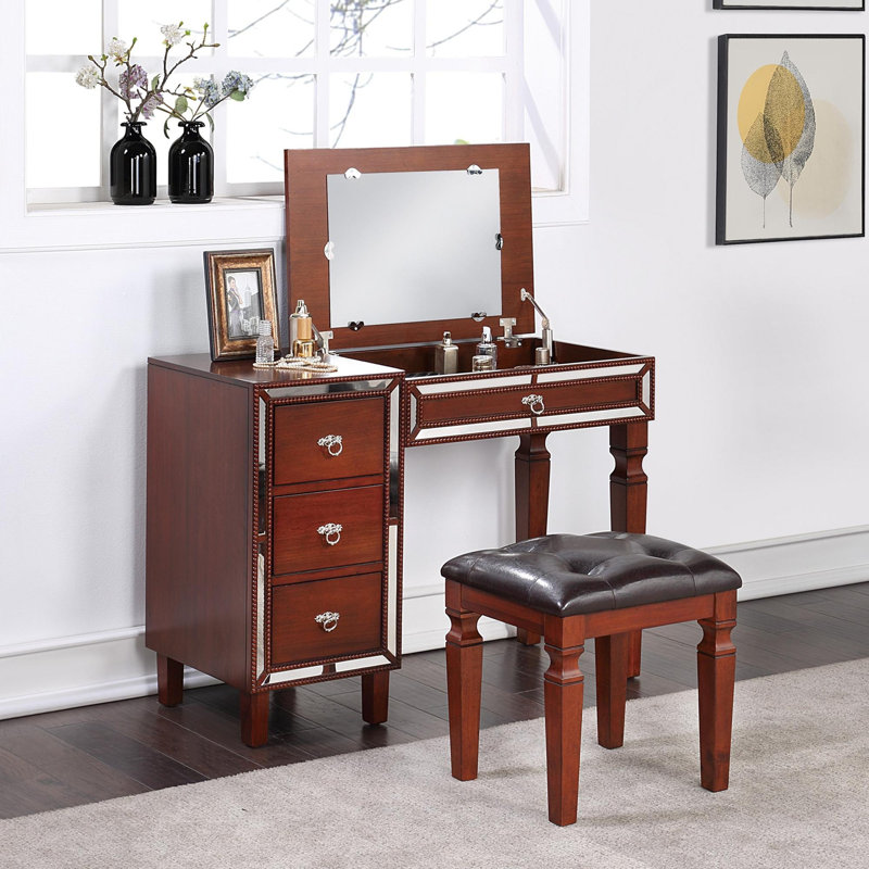 Ensemble coiffeuse Traditional, Cerisier