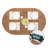 Oval Fitted Vinyl Tablecloth With Elastic Edged & Flannel Backing, Waterproof Wipeable Oval Table Cover - Fits Tables Up To 42"X68" (Wood)