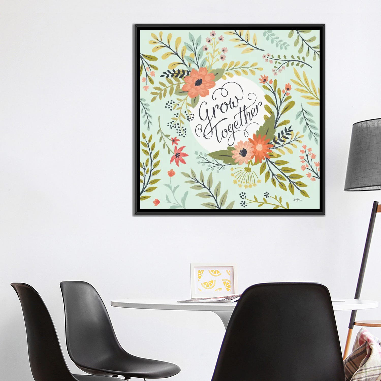 East Urban Home 'Retro Garden V Mint' Textual Art on Canvas - Wayfair ...