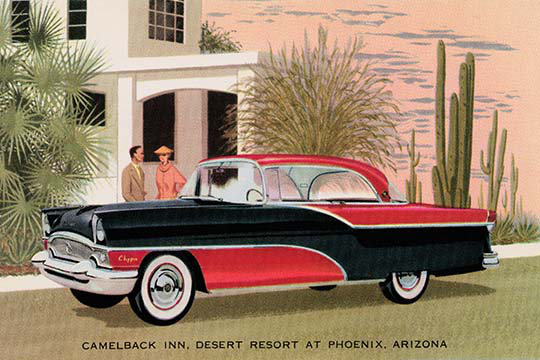 «Packard Clipper at the Camelback Inn», impression, H 44 po x l 66 po x P 1,5 po