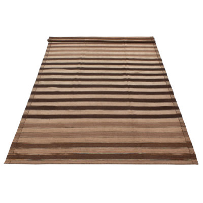 Boho brun Kilim 6 pi 11 po x 12 pi 10 po