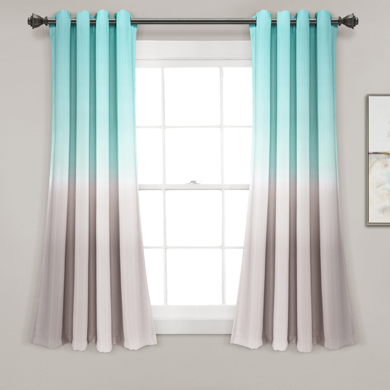 Lush Decor Umbre Fiesta Room Darkening Curtain Panels Pair Drapes (Set of 2)