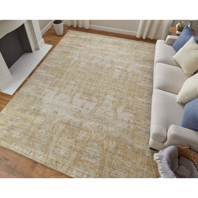 Tapis rectangulaire en laine / viscose Eastfield, Tapis de couloir 2 pi 6 po x 10 pi