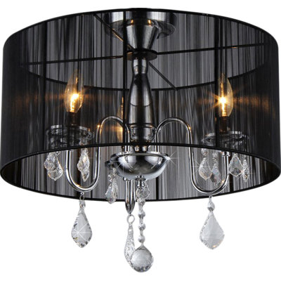 Lustree tambour 3 lumières de style bougie Slaton