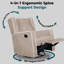 Fauteuil inclinable, oscillant et oscillant manuel 29 po Parkhur, pour chambre et salon-46724336