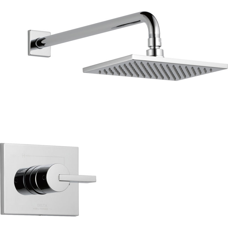Vero 14 Series Rain Shower Faucet Set, Chrome Shower Head and Handle Set, Valve Trim Kit, Chrome (Valve Not Included), Chrome