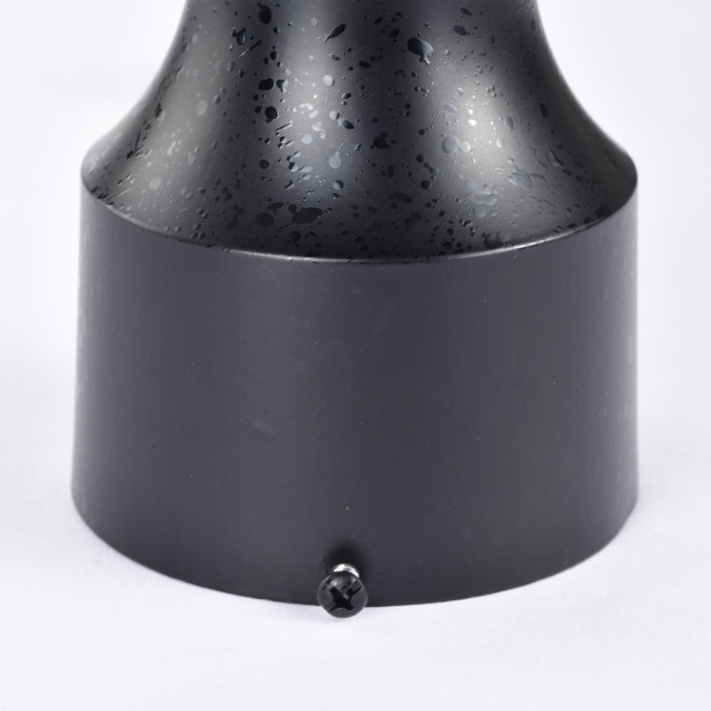Beveled Lantern Head, Textured Black