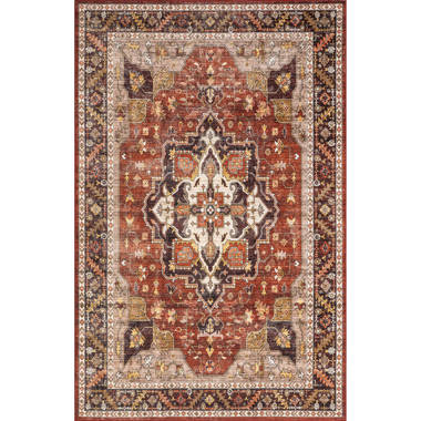 Ottomanson Ottohome Persian Heriz Oriental Design Runner Rug with Non-Skid