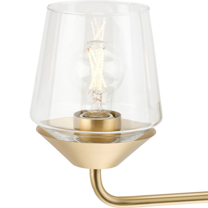 Avec 24.25 in. 3-Light Brushed Gold Contemporary Bath Vanity Light, Brushed Gold