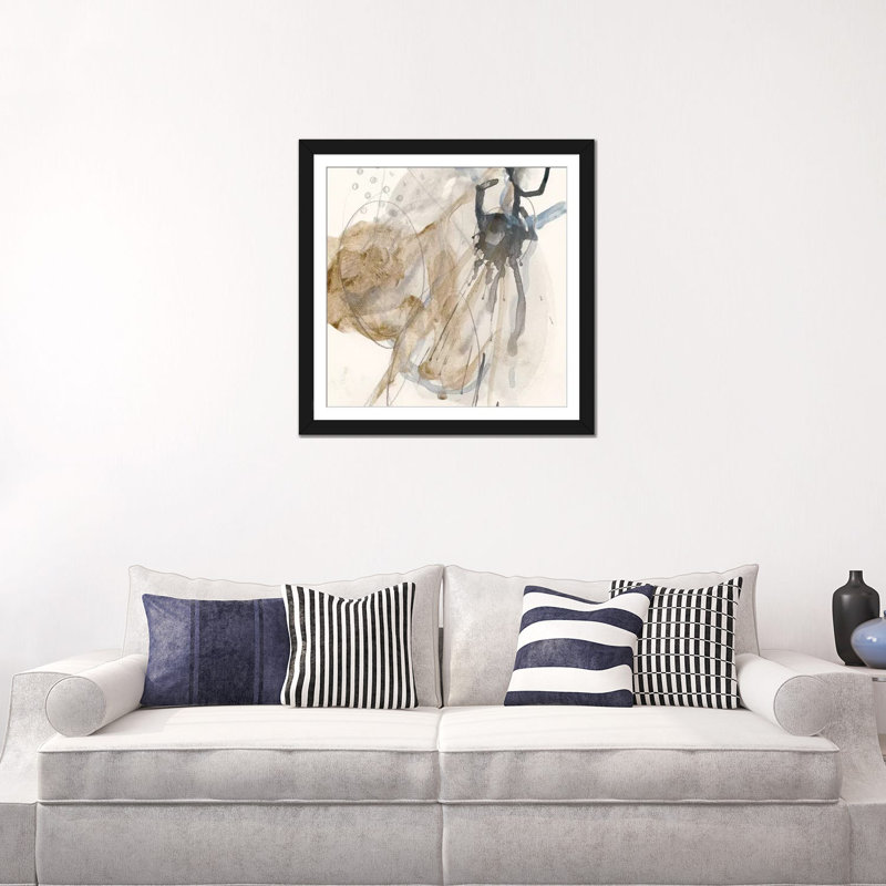 « inference viii », reproduction de peinture à l’aquarelle sur toile tendue, H 16 po x l 16 po x P 1 po, Blanc