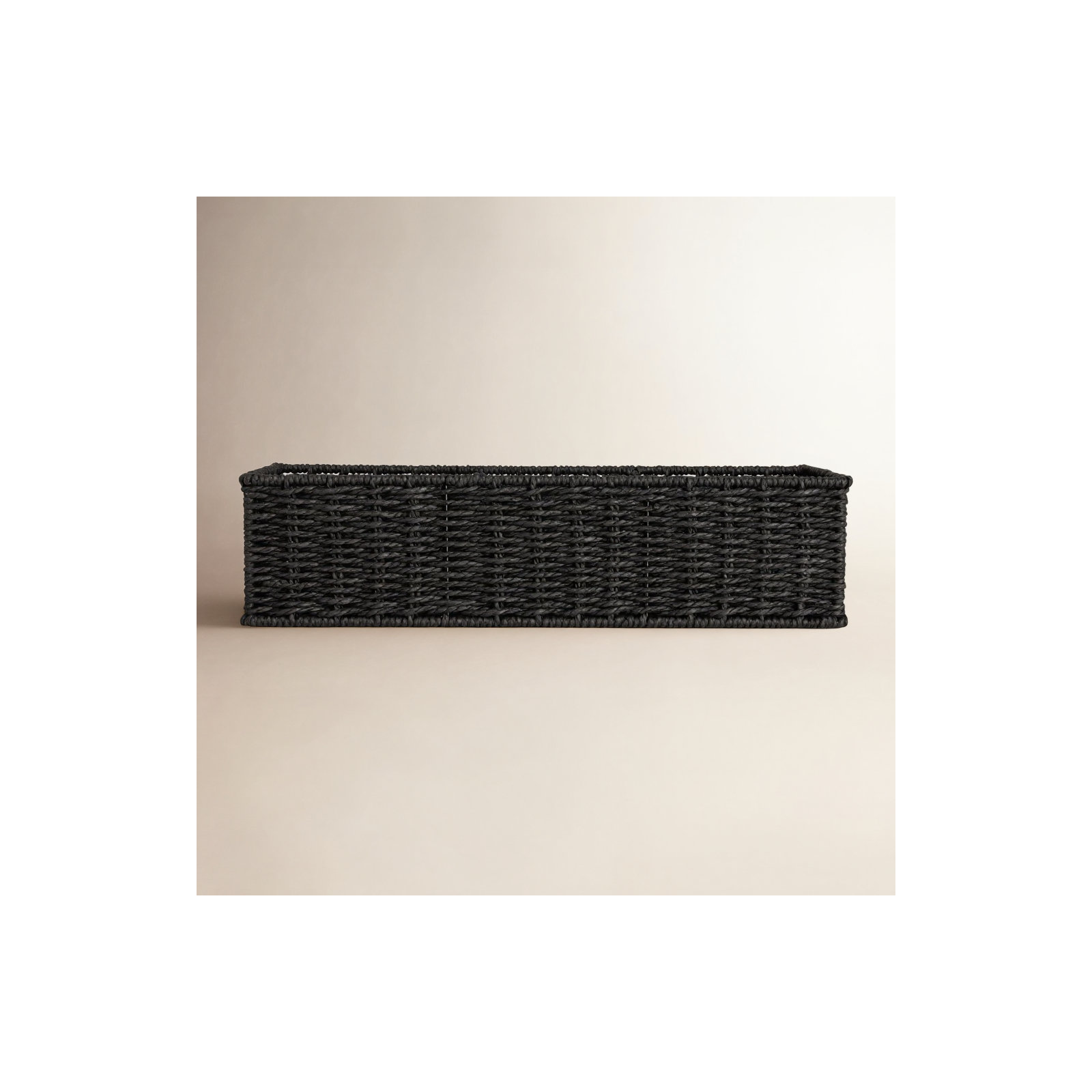 Household Essentials Rectangular Decorative Basket, Black